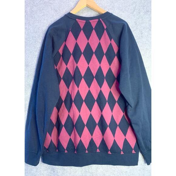 NWT Studio Ghibli Howl’s Moving Castle Calcifer Argyle Sweatshirt Men’s XL - Picture 7 of 10